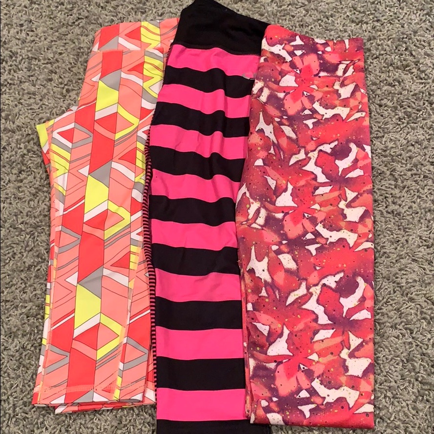 Girls Workout Bottoms Size 10-12 (3 Pair)